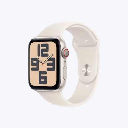 Picture of Compare Connect to Store Apple Watch SE GPS+LTE with Starlight Sport Band - M/L (44mm Retina LTPO OLED Display, Starlight Aluminium Case)